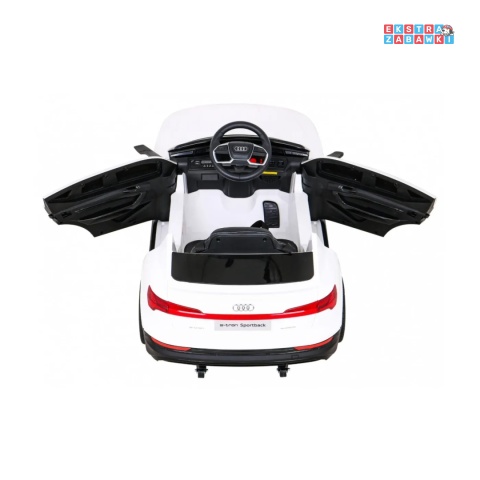 [QLS-6688] Audi E-Tron Sportback na akumulator 4x25W 12V/7Ah Pilot Wolny Start MP3 LED - biały