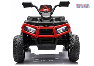 Czerwony Quad ATV 6-kołowy JC606 na akumulator - 4x200W, 24V/7Ah, EVA, Bluetooth, pilot [27935]