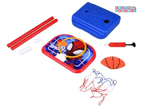 [SP0880] Zestaw do koszykówki Spidey regulowany kosz piłka 14 cm