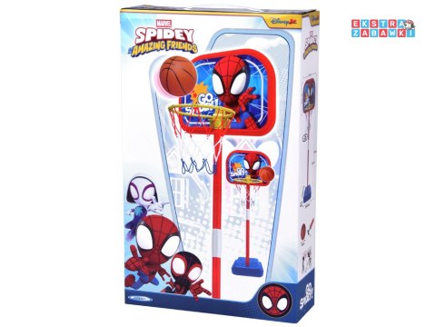 [SP0880] Zestaw do koszykówki Spidey regulowany kosz piłka 14 cm