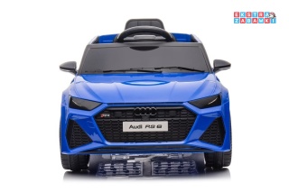 [11961] Audi RS6 BRD-2118 na akumulator 2x45W 12V/4.5Ah EVA ekoskóra LED Bluetooth pilot - niebieski