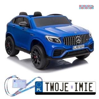 [4130] Mercedes GLC 63S lakierowany na akumulator 4x45W 12V/10AH EVA led pilot - niebieski