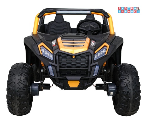 Buggy ATV Racing dwuosobowy na akumulator - złoty, 4x200W 24V/14Ah, pilot, panel muzyczny, EVA, ekoskóra [A032]