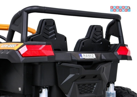Buggy ATV Racing dwuosobowy na akumulator - złoty, 4x200W 24V/14Ah, pilot, panel muzyczny, EVA, ekoskóra [A032]