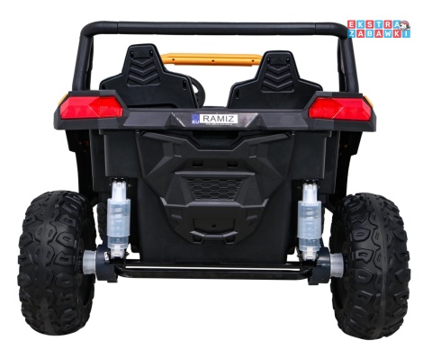 Buggy ATV Racing dwuosobowy na akumulator - złoty, 4x200W 24V/14Ah, pilot, panel muzyczny, EVA, ekoskóra [A032]