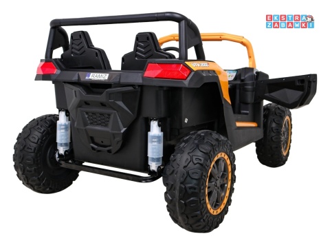 Buggy ATV Racing dwuosobowy na akumulator - złoty, 4x200W 24V/14Ah, pilot, panel muzyczny, EVA, ekoskóra [A032]