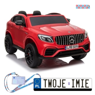 [4129] Mercedes GLC 63S lakierowany na akumulator 4x45W 12V/10AH EVA led pilot - czerwony