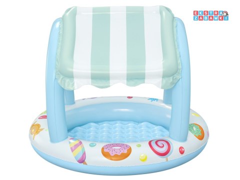 Bestway Basenik z daszkiem i dmuchanym dnem NIEBIESKO-BIAŁY 104cm 52638