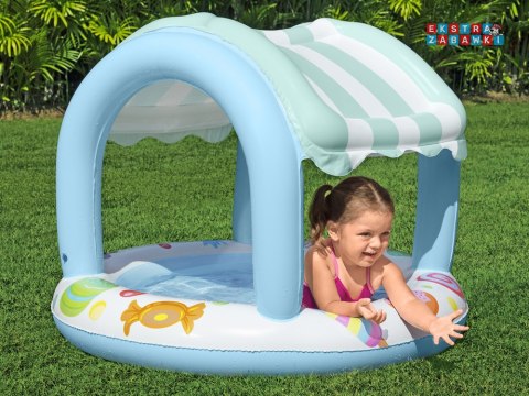 Bestway Basenik z daszkiem i dmuchanym dnem NIEBIESKO-BIAŁY 104cm 52638