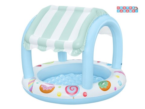 Bestway Basenik z daszkiem i dmuchanym dnem NIEBIESKO-BIAŁY 104cm 52638