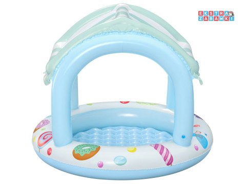 Bestway Basenik z daszkiem i dmuchanym dnem NIEBIESKO-BIAŁY 104cm 52638