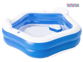 Bestway Dmuchany basen - oparcie i miejsce na napoje 213x206x69cm 54153
