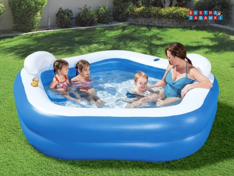 Bestway Dmuchany basen - oparcie i miejsce na napoje 213x206x69cm 54153
