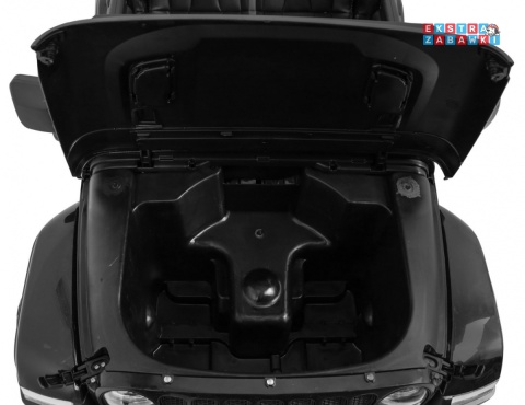Czarny Jeep Wrangler Rubicon na akumulator - 4x45W, 12V/14Ah, EVA, pokrowiec, pilot, LED, MP3, BT - [JWR555]