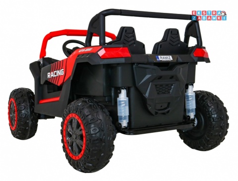 Buggy ATV Racing dwuosobowy na akumulator - czerwony, 4x200W 24V/14Ah, pilot, panel muzyczny, EVA, ekoskóra [A032]