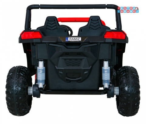 Buggy ATV Racing dwuosobowy na akumulator - czerwony, 4x200W 24V/14Ah, pilot, panel muzyczny, EVA, ekoskóra [A032]