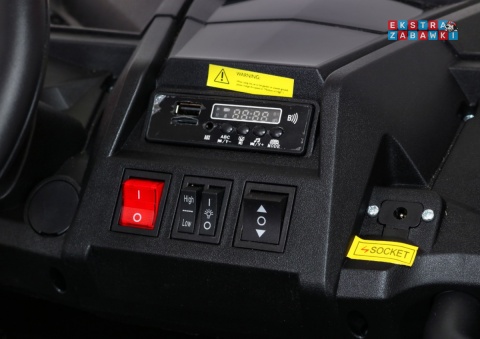 Buggy ATV Racing dwuosobowy na akumulator - czerwony, 4x200W 24V/14Ah, pilot, panel muzyczny, EVA, ekoskóra [A032]