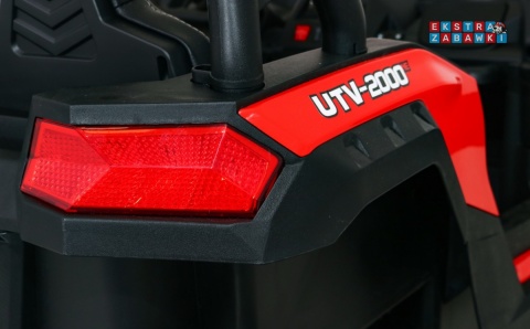 Buggy ATV Racing dwuosobowy na akumulator - czerwony, 4x200W 24V/14Ah, pilot, panel muzyczny, EVA, ekoskóra [A032]