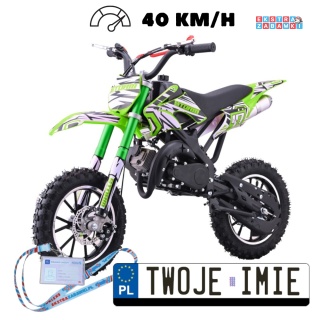 [DB701SE] Motocykl spalinowy STORM 49CC jednocylindrowy dwusuwowy - zielony [S]