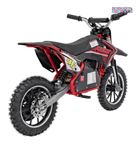 Czerwony Motor Renegade 50R na akumulator - 1x500W 36V/9Ah do 70 kg, pompowane koła, kluczyk - [HP110E-A]