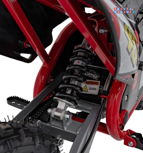 Czerwony Motor Renegade 50R na akumulator - 1x500W 36V/9Ah do 70 kg, pompowane koła, kluczyk - [HP110E-A]