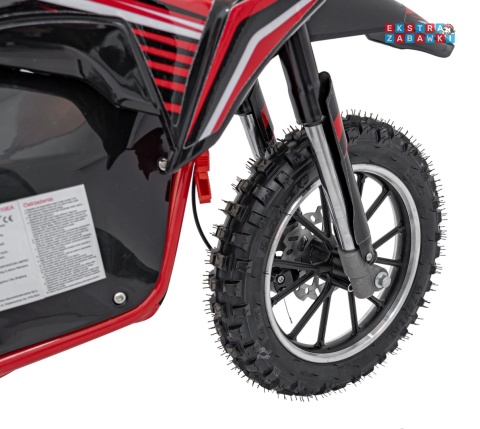 Czerwony Motor Renegade 50R na akumulator - 1x500W 36V/9Ah do 70 kg, pompowane koła, kluczyk - [HP110E-A]