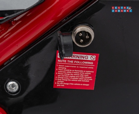Czerwony Motor Renegade 50R na akumulator - 1x500W 36V/9Ah do 70 kg, pompowane koła, kluczyk - [HP110E-A]