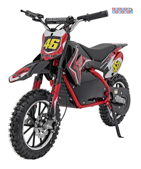 Czerwony Motor Renegade 50R na akumulator - 1x500W 36V/9Ah do 70 kg, pompowane koła, kluczyk - [HP110E-A]