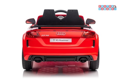 [11943] Audi TT RS na akumulator 2x45W 12V/7Ah EVA LED ekoskóra panel muzyczny pilot - czerwony