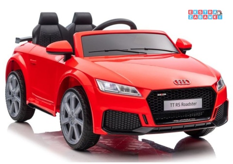 [11943] Audi TT RS na akumulator 2x45W 12V/7Ah EVA LED ekoskóra panel muzyczny pilot - czerwony