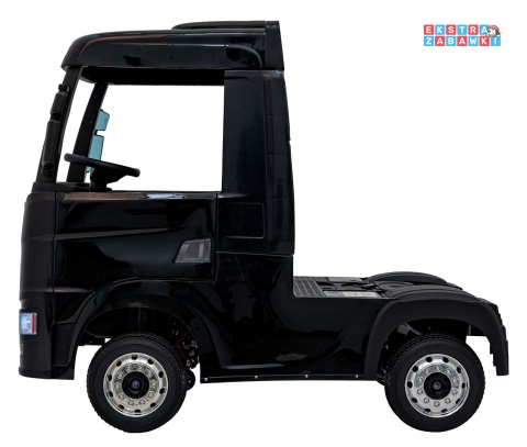 Czarny TIR Scania R-Serie na akumulator - 4x35W 24V/7Ah, EVA, Bluetooth, ekoskóra - [HL698]