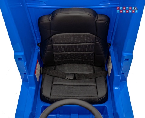 Niebieski TIR Scania R-Serie na akumulator - 4x35W 24V/7Ah, EVA, Bluetooth, ekoskóra - [HL698]
