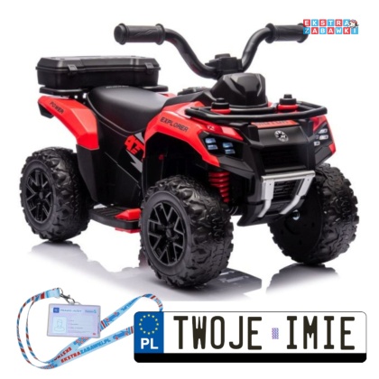 Czerwony Quad GTS1155 na akumulator - 1x35W, 6V/4.5Ah, EVA, LED, panel muzyczny, 2 km/h [19944]