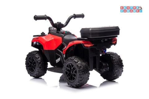 Czerwony Quad GTS1155 na akumulator - 1x35W, 6V/4.5Ah, EVA, LED, panel muzyczny, 2 km/h [19944]