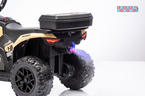Złoty Quad GTS1155 na akumulator - 1x35W, 6V/4.5Ah, EVA, LED, panel muzyczny, 2 km/h [19940]