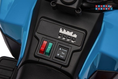 Niebieski Quad GTS1155 na akumulator - 1x35W, 6V/4.5Ah, EVA, LED, panel muzyczny, 2 km/h [19941]