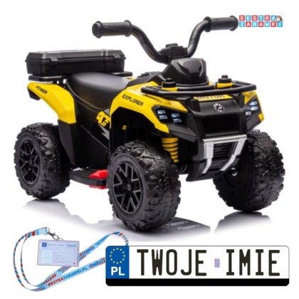 Żółty Quad GTS1155 na akumulator - 1x35W, 6V/4.5Ah, EVA, LED, panel muzyczny, 2 km/h [19945]
