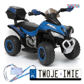 Niebieski Quad GTS1188-A na akumulator - 1x45W, 6V/4.5Ah, do 3 km/h, światła LED [6454]