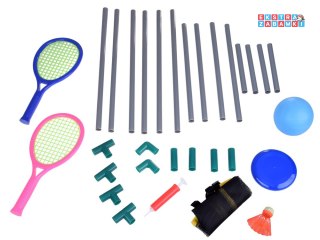 [SP0772] Zestaw sportowy 3w1 siatka do siatkówki piłka badminton dysk