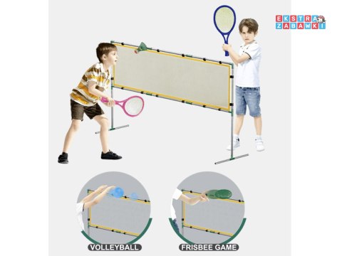 [SP0772] Zestaw sportowy 3w1 siatka do siatkówki piłka badminton dysk