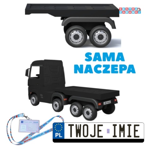 Czarna naczepa do pojazdu HL358 Mercedes Scania Actros [7708]
