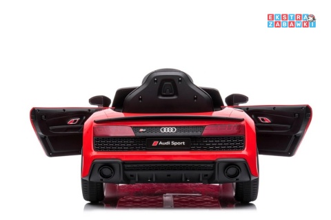 Czerwone Audi R8 Lift A300 na akumulator - 2x45W 12V/4.5Ah, pilot, EVA, ekoskóra, LED [9041]