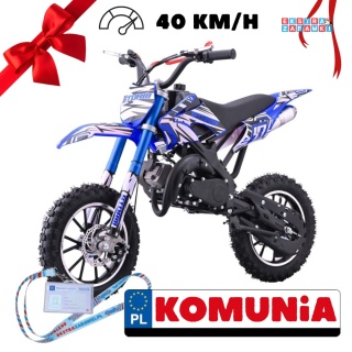 [DB701SE] Motocykl spalinowy STORM 49CC jednocylindrowy dwusuwowy - niebieski [S]
