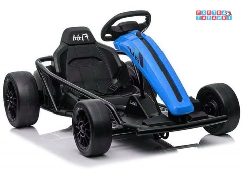 Niebieski gokart SX1968 z Driftem na akumulator - 2x100W 24V/7Ah, do 18 km/h, pasy, hamulec automatyczny [5199]