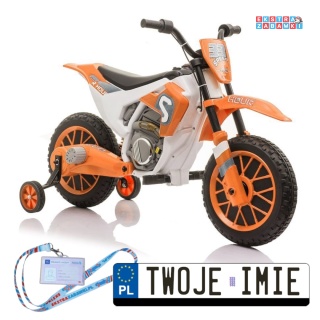 Pomarańczowy Motor XMX616 na akumulator - 2x35W 12V/7Ah, EVA, hamulec automatyczny, 2 prędkości - [9014]
