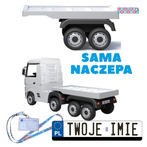 Biała naczepa do pojazdu HL358 Mercedes Scania Actros [7711]