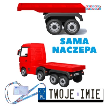Czerwona naczepa do pojazdu HL358 Mercedes Scania Actros [7709]