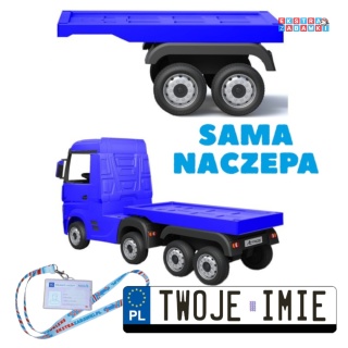 Niebieska naczepa do pojazdu HL358 Mercedes Scania Actros [7710]