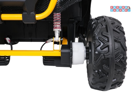 Biały UTV SPEED buggy na akumulator dwuosobowy - biały, 2x80W, 24V/9Ah, pilot, EVA, LED, Bluetooth, wolny start [HL707]
