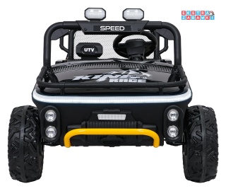 Czarny UTV SPEED buggy na akumulator dwuosobowy - czarny, 2x80W 24V/9Ah, pilot, EVA, LED, Bluetooth, wolny start [HL707]